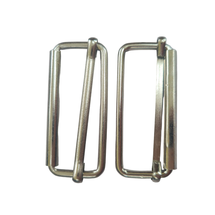 Two silber 38mm buckles