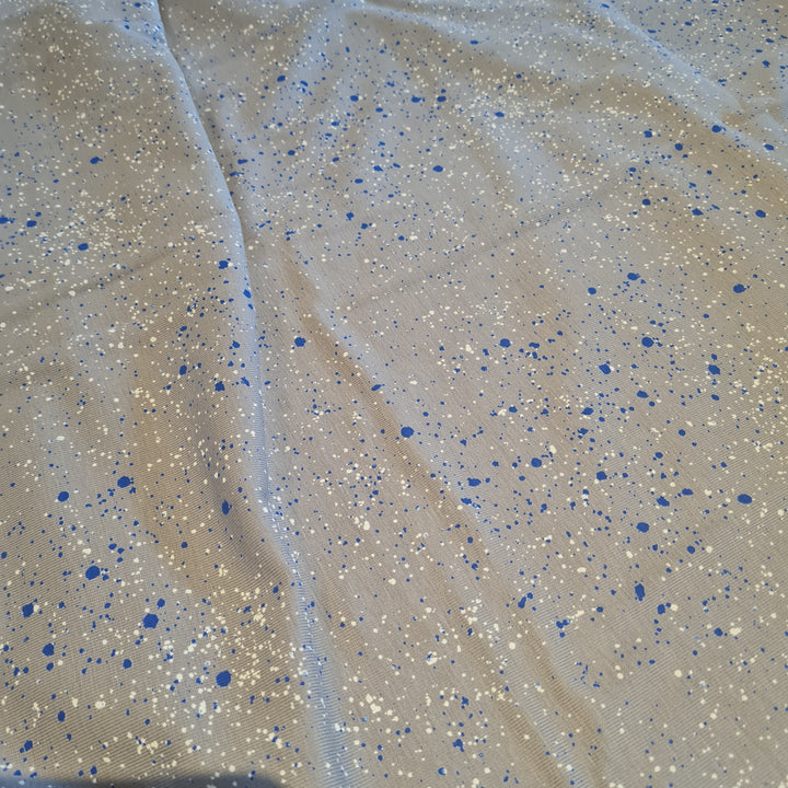 Grey Paint splash Oeko-tex cotton jersey knit dress T-shirt fabric.