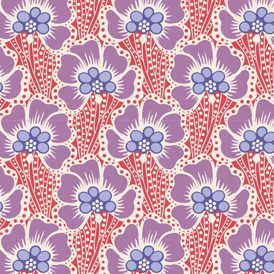Cotton Beach Coral fabrics by the Fat quarter - cotton fabric by Tilda.