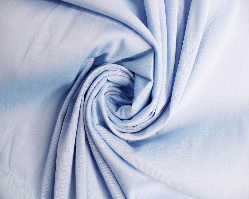 Blue Plain Stretch Denim Chambray Shirting Chambre Fabric. By the half metre.