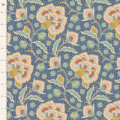 Tilda Hometown fabrics by the Fat quarter - cotton quilting fabric. blue