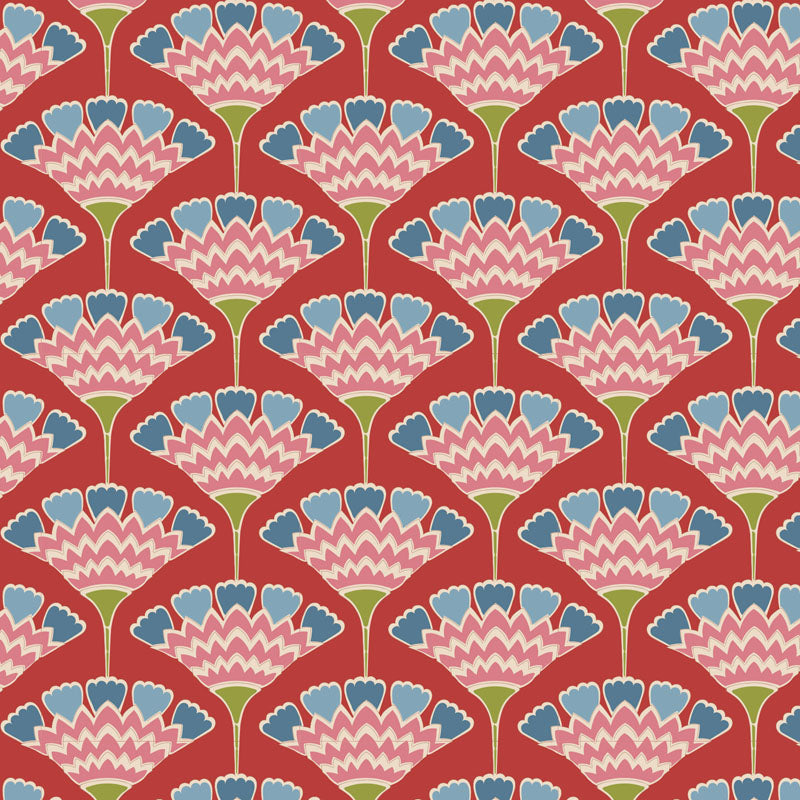 Tilda Pie in the Sky fabrics the Fat quarter - cotton quilting fabric. Red/pink