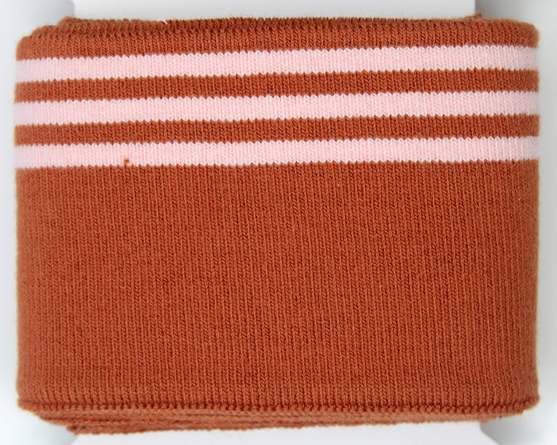 Double Stripe Cuffing By Poppy. OEKO-TEX cotton Knit Fabric: cuffs and waistbands.