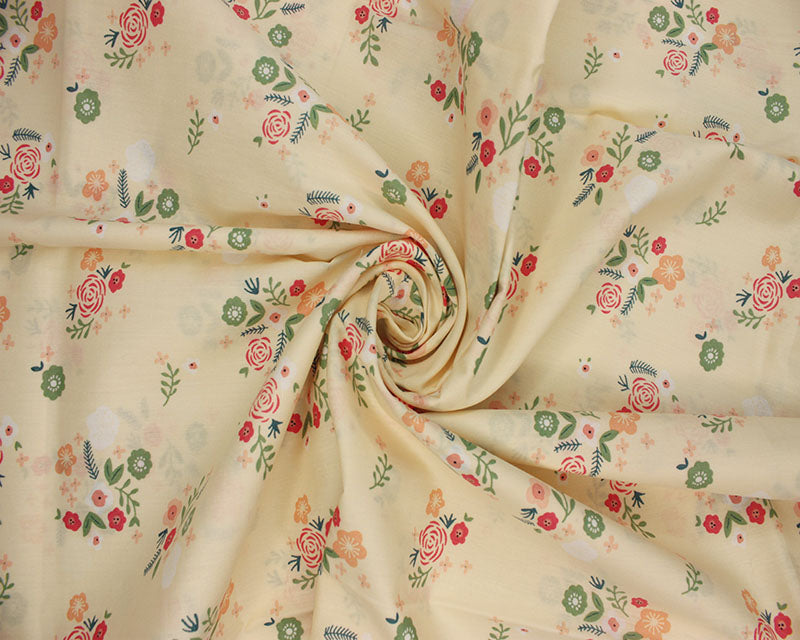 Printed Ditsy Floral Cotton Poplin dress fabric by the half metre.