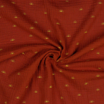 Organic Cotton Double Gauze Muslin Sunshine dress fabric by the half metre.