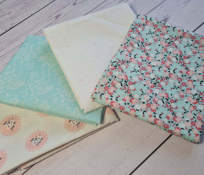 Abbie's Garden cotton floral quilting fabrics. Riley Blake.