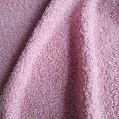Boucle coating for dressmaking, cardigans, coats, jackets. Rose pink.
