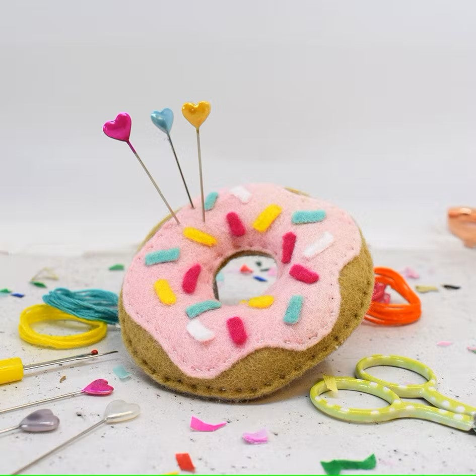 Sweet Doughnut Pin Cushion Sewing Kit by The Make Arcade