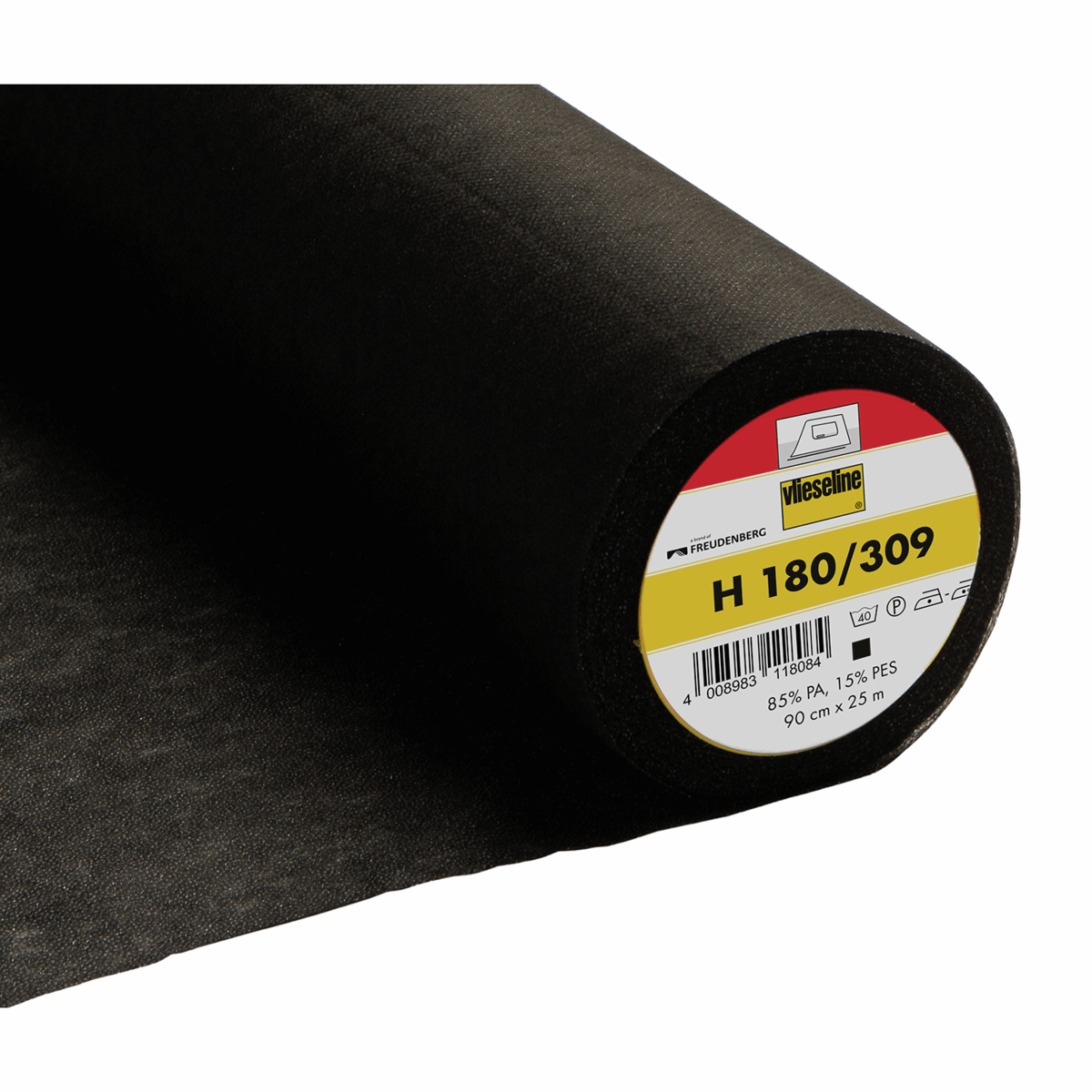 Light Weight fusible Interfacing black: Vilene H180-99/309 iron on non-woven By the half metre.