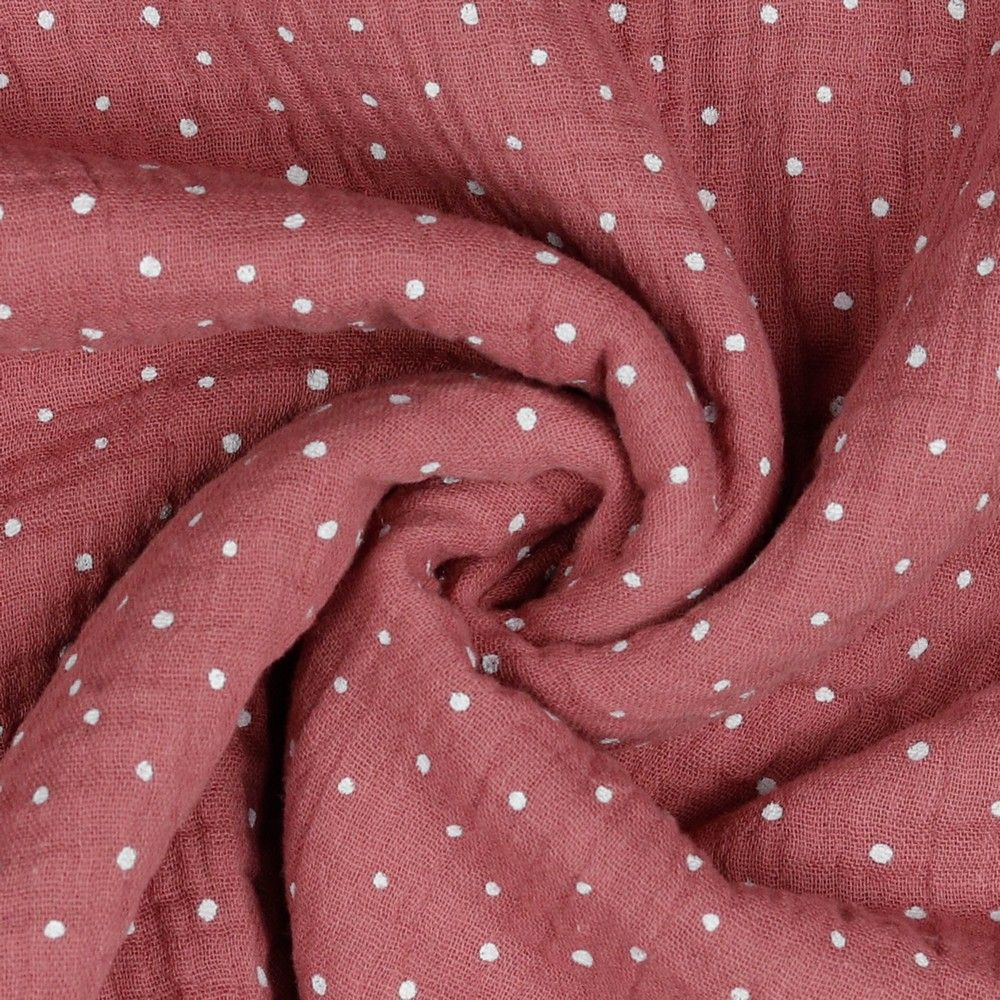 Small Dots Cotton Double Gauze Muslin dress fabric by Poppy. x half metre.