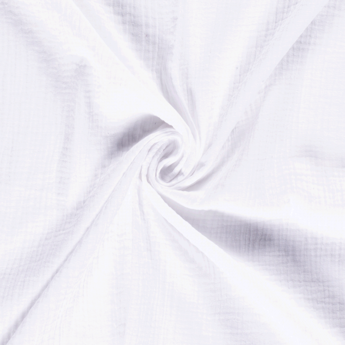 Solid Plain double gauze muslin 100% cotton fabric. Various colours.