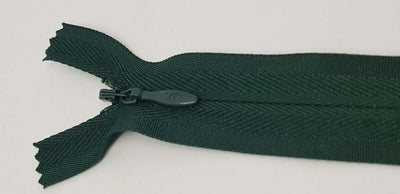 Concealed Invisible closed-end nylon zip No.3 8" 9" 14" 22". Auto-lock.