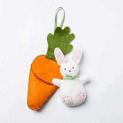 Bunny In Carrot felt craft kit, Corinne Lapierre, UK.