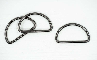2/4 x Metal D-rings for bag straps, bag making. 19/21/25/32/38/ 50 mm.