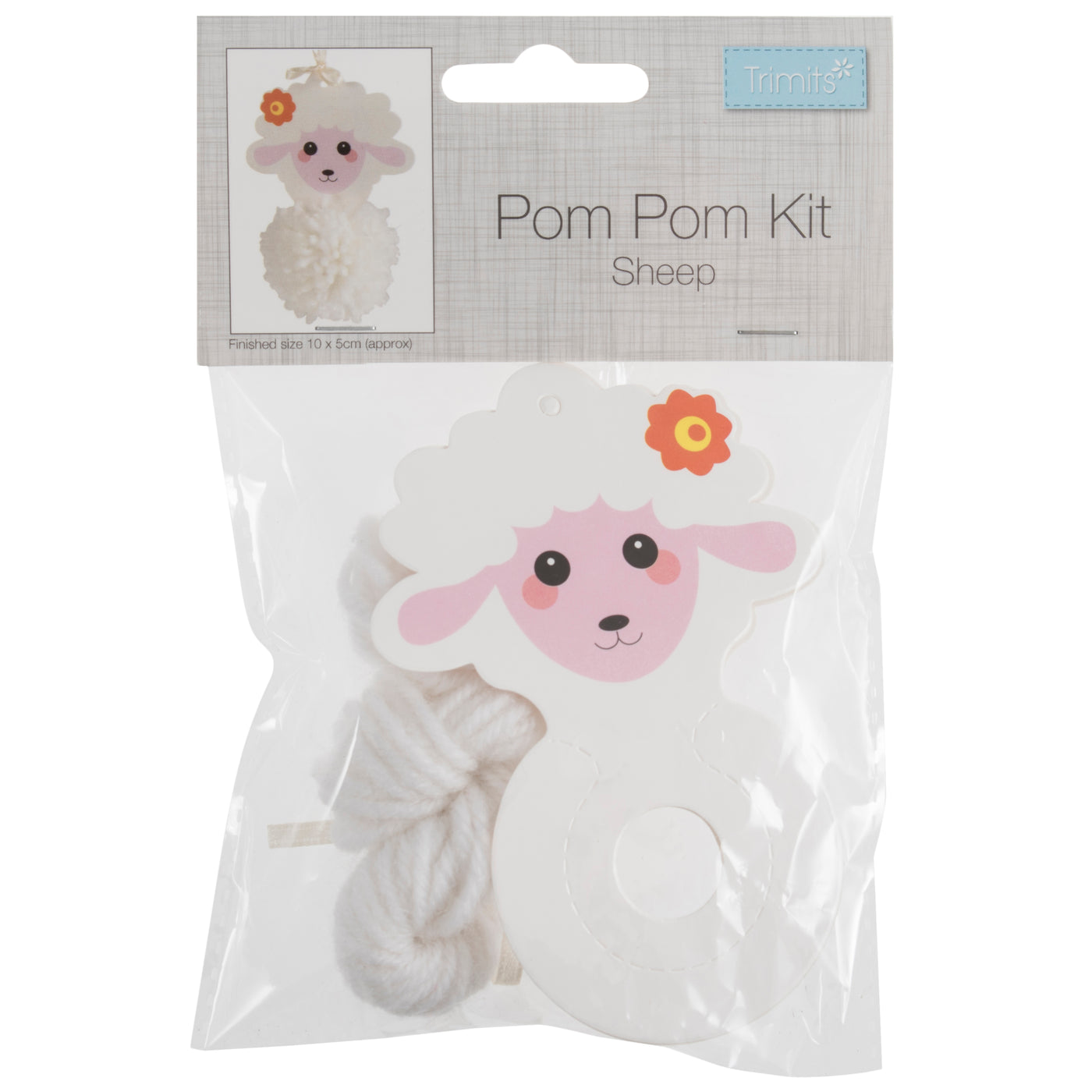 Trimits Pom-pom craft kit decoration. Great stocking filler, Kids party bags, adults.