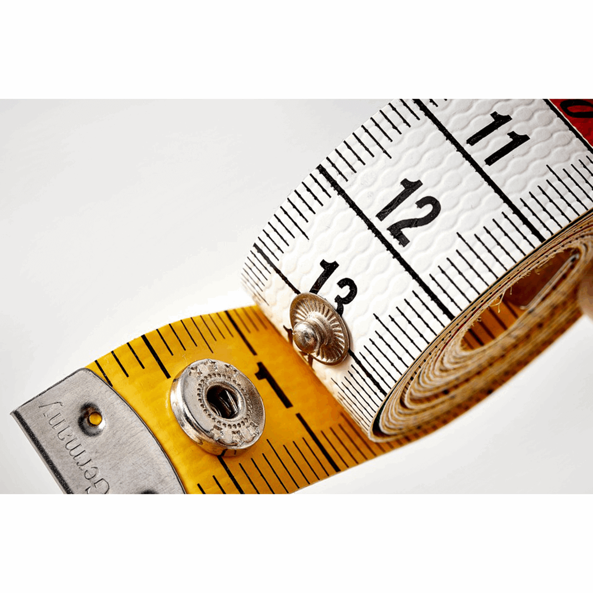 Professional Tailors Tape Measure with snap fastener. Sewing, crafts. 60 in/150 cm.