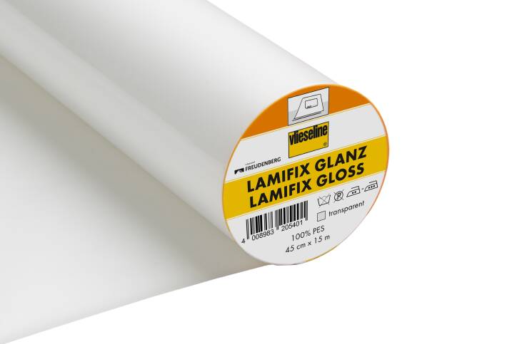 Lamifix Gloss Vilene Vlieseline. Wipeable iron on transfer film laminate oilcloth.