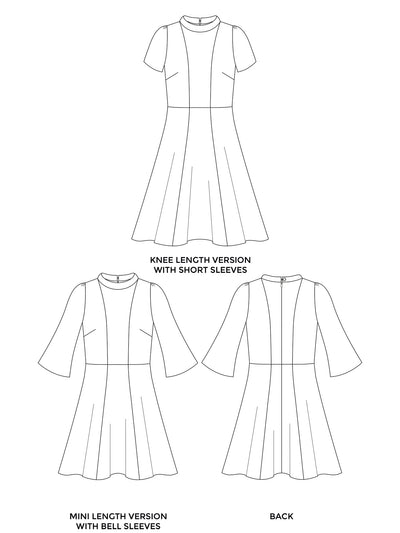 Tilly and the Buttons Martha dress sewing pattern. Easy casual dress pattern.