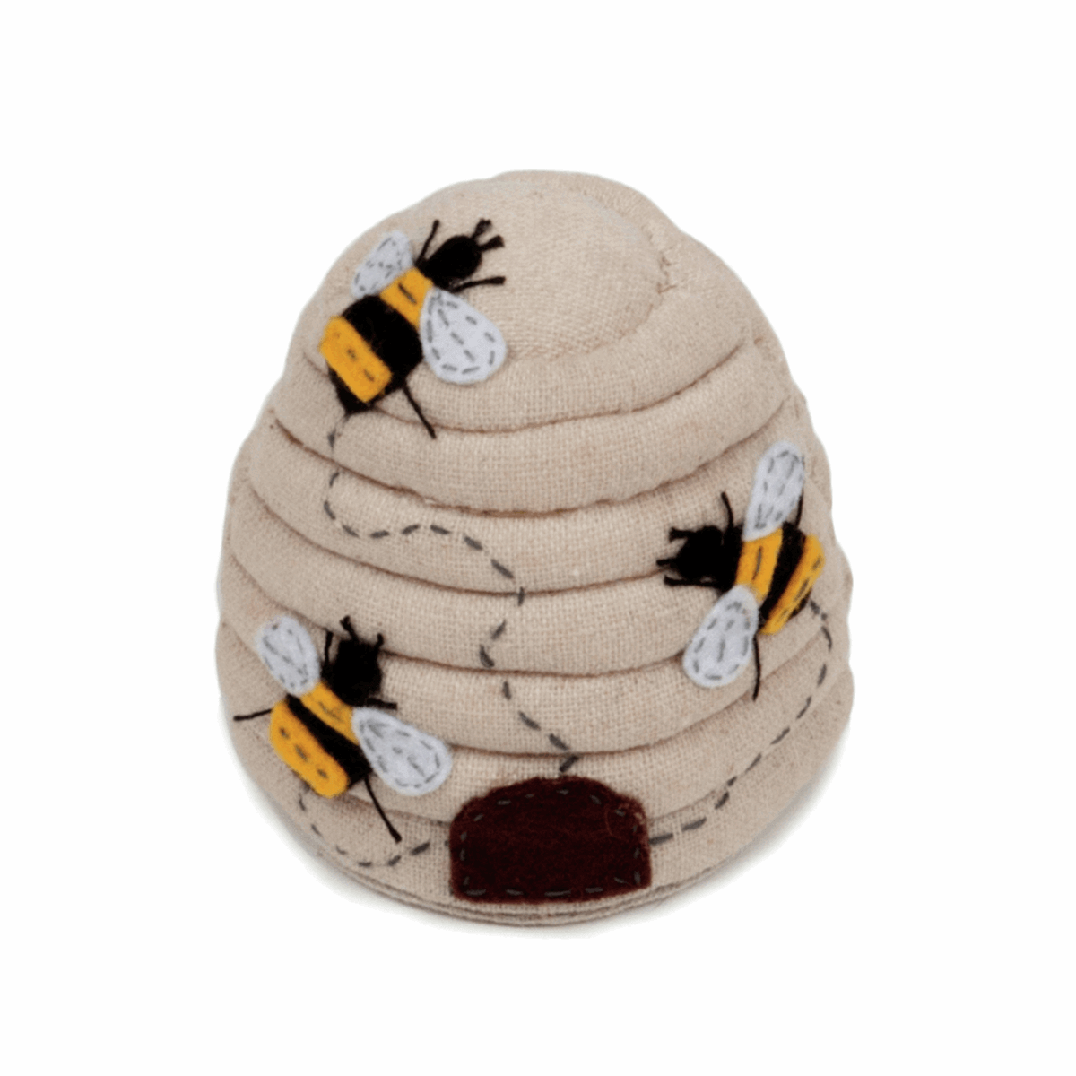 Honeybee bee hive Handmade pin cushion. Great sewing pincushion gift.