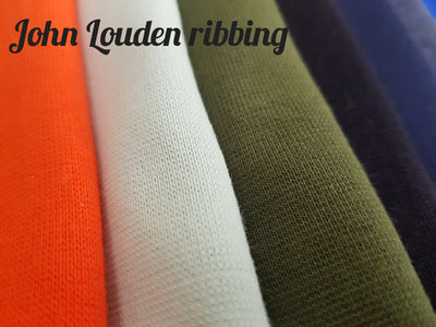 Tubular jersey ribbing knit cotton fabric x half metre. Oeko-Tex. Cuffing and waistbands.