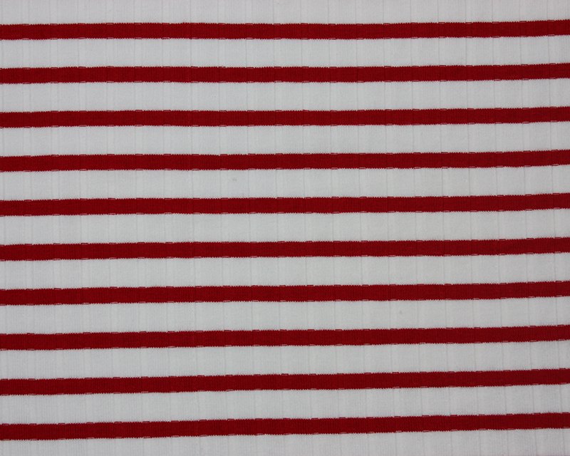 Wide Stripe black/red and white ribbed jersey knit dress T-shirt fabric.