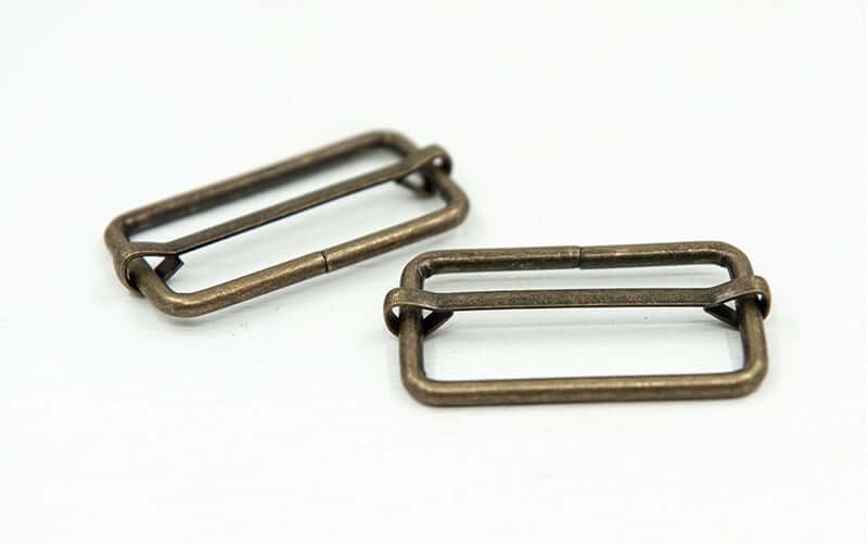 2 x  metal strap slider buckle for bag making and belts. 25/32/38 mm.