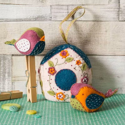Birdhouse and two birds felt craft kit, Corinne Lapierre, UK.