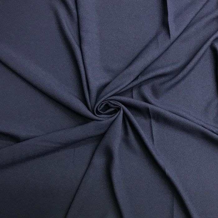 Black/Navy Premium Crêpe 180gsm 100% polyester crêpe dress fabric, per 1/2 m