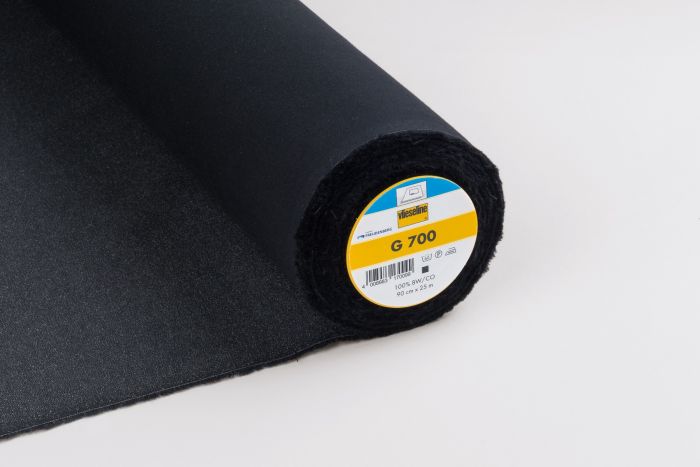 Firm/Heavy Weight Fusible Cotton Woven Interfacing G700 white/black: Vlieseline iron on fusible by the half m