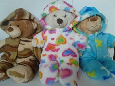 Teddy bear clothes: hooded onesie sewing pattern, with hoodie/jacket hack (instant PDF download)