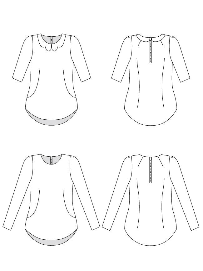Tilly and the Buttons Orla Shift Top sewing pattern. Easy to follow.