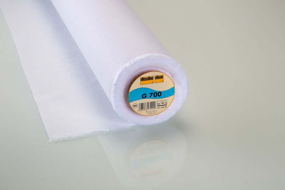 Firm/Heavy Weight Fusible Cotton Woven Interfacing G700-10 white: Vilene Vlieseline iron on fusible 90cm wide. by the half metre.