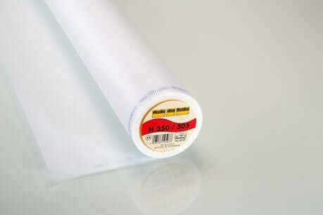 Firm/Heavy Weight fusible Interfacing White: Vilene H250/305 iron on non-woven 90cm wide. By the half metre.