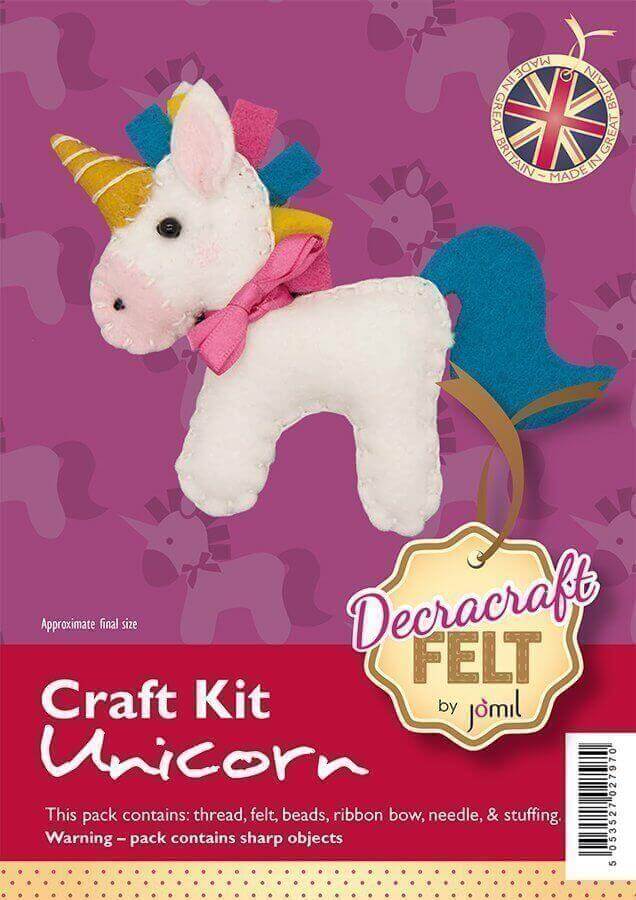 Felt craft kits, Jomil. Easy adult crafts: Bear, dog, Llama, Mouse, Unicorn