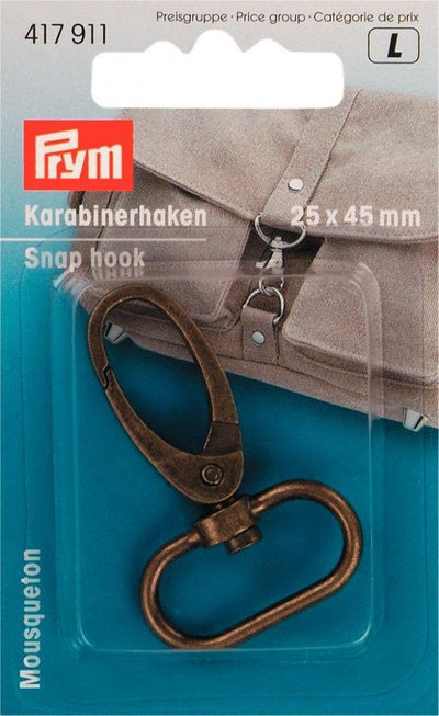 Prym Snap Hooks Swivel Clip Fasteners (bag making keys) 30 mm/40 mm various metal