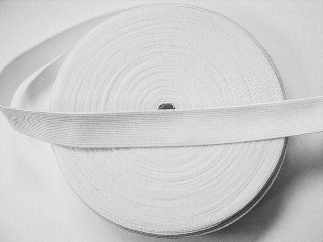 Waistband Woven Fabric Elastic - Black/White 25 /32 /38 /50 mm. By the metre.